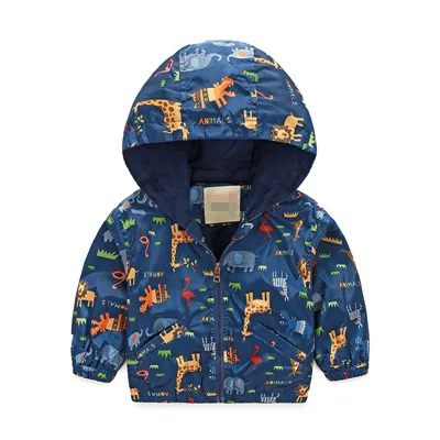 2019 Hot Sale Autumn children coat Boy girl cotton cartoon animals hoodies Fashion Long Sleeve Print baby clothes zipper Jackets | Детская