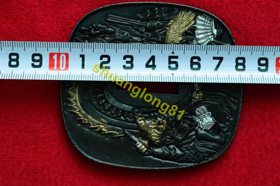 Wonderful Alloy Tsuba Japanese Samurai Katana Sword Guard Wakizashi Nice | Дом и сад