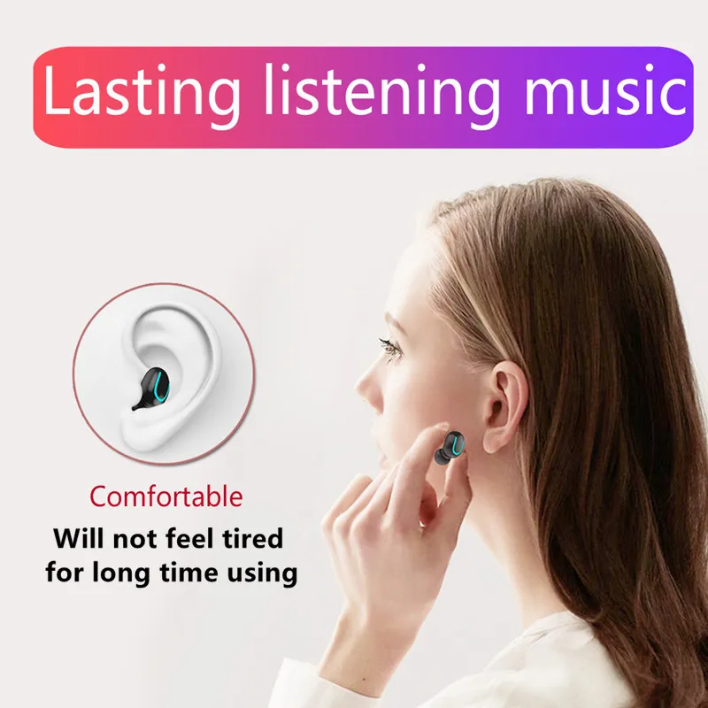 Наушники-вкладыши Tws Bluetooth 5 0 наушники беспроводные бинауральные спортивный