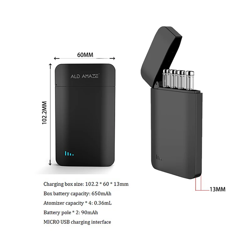 Полный комплект ALD Mini Vape испаритель электронная сигарета мини ручка ультратонкая