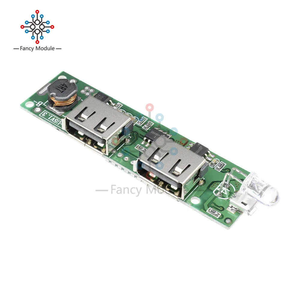 5V 2.1A 1A 2A Мобильный Внешний аккумулятор зарядное устройство модуль lcd дисплей 18650 литиевая батарея зарядная плата двойной USB для iPhone/Android