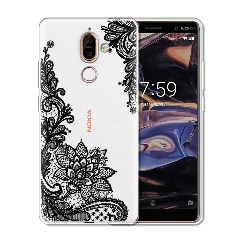 Милый мультяшный чехол для Nokia 2 3 4 5 6 7 2018 2019 Мягкая силиконовая задняя крышка 1 Plus
