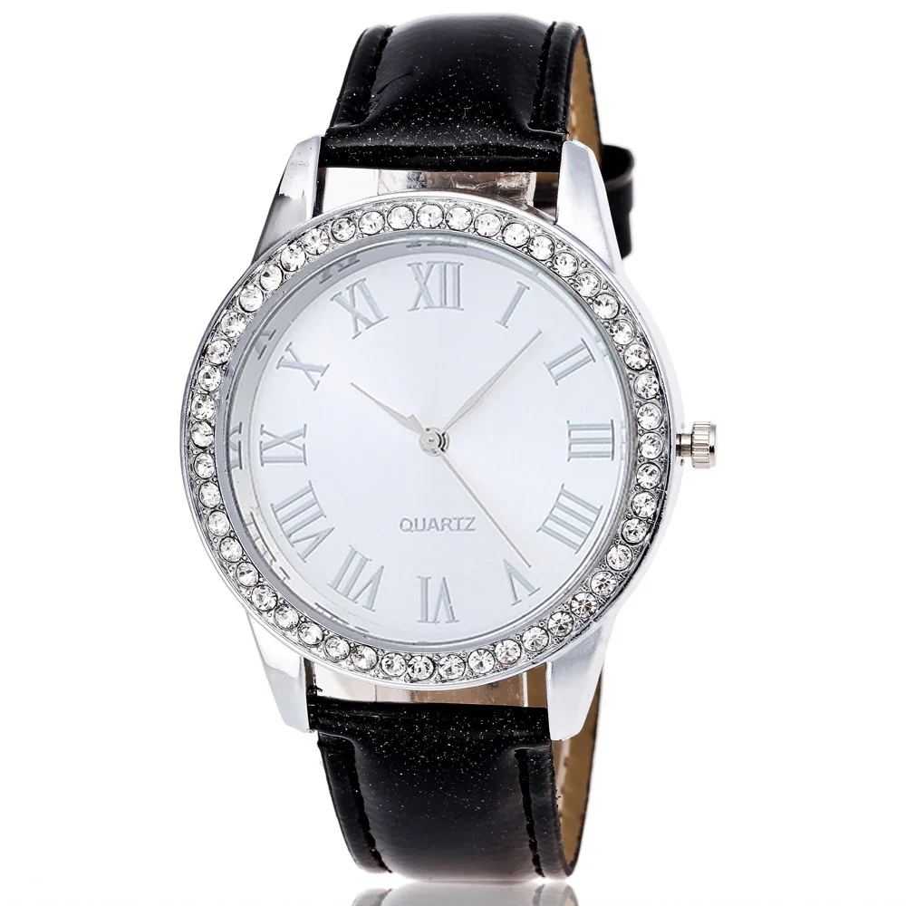 

Часы наручные женские кварцевые с кожаным ремешком, модные повседневные брендовые люксовые брендовые, с циферблатом из нержавеющей стали