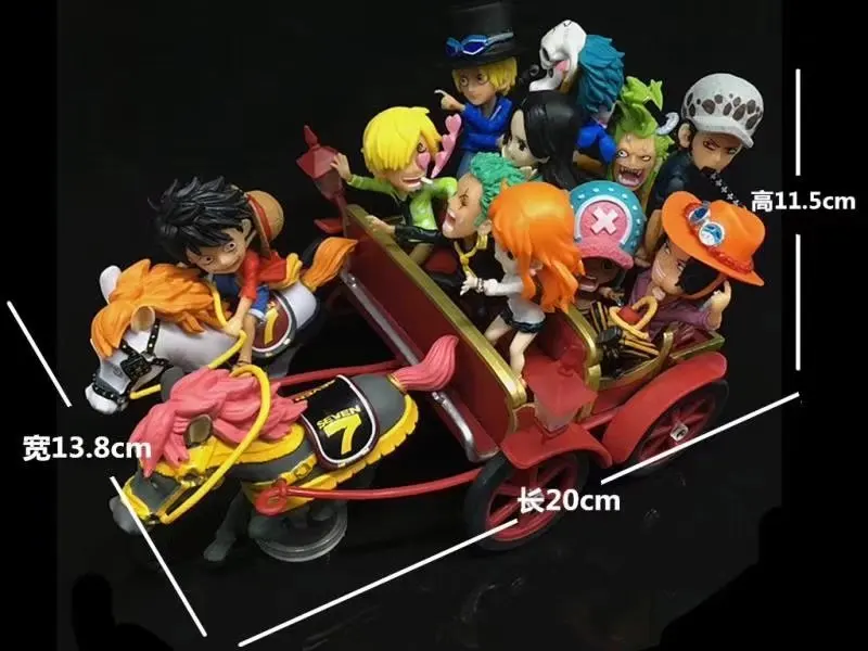 11.5CM Japanese anime figure one piece luffy carriage ver 20th anniversary action collectible model toys for boys | Игрушки и хобби
