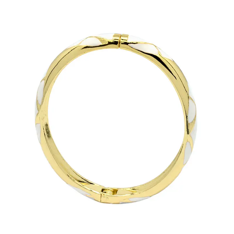 Vivari 2019 Модный женский круглый медный браслет с белым эпоксидным покрытием