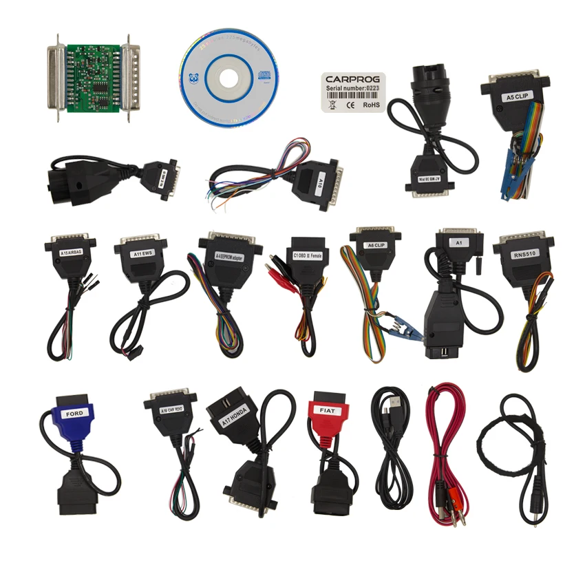 Carprog V8.21 V10.93 ECU чип тюнинговый Инструмент Полный 21 адаптер автомобильный прог программатор ЭБУ тестер для подушки безопасности/радио/IMMO/OBD2 ремонтный инструмент