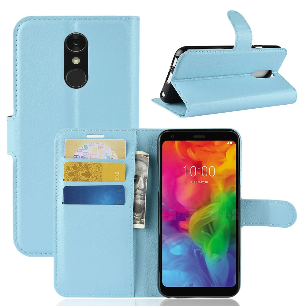 Q7 2018 чехол LG флип для телефона из искусственной кожи LMQ610EM LM-Q610EM LM Q610EM LGQ7 задняя
