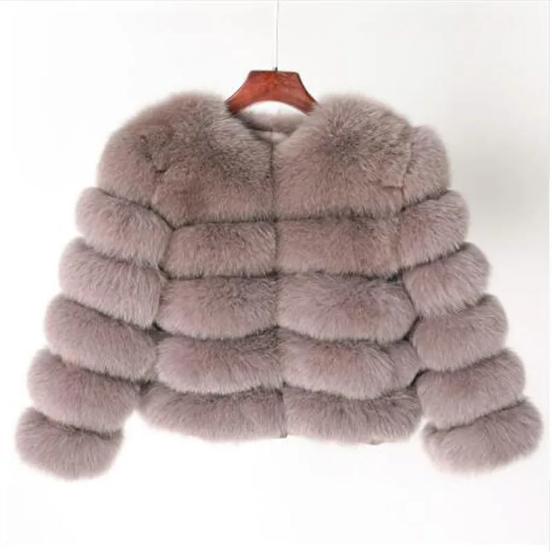 Maomaokong 2021 new real fox fur Winter natural Fashion short Slim jacket Luxury leather Women's Женская одежда