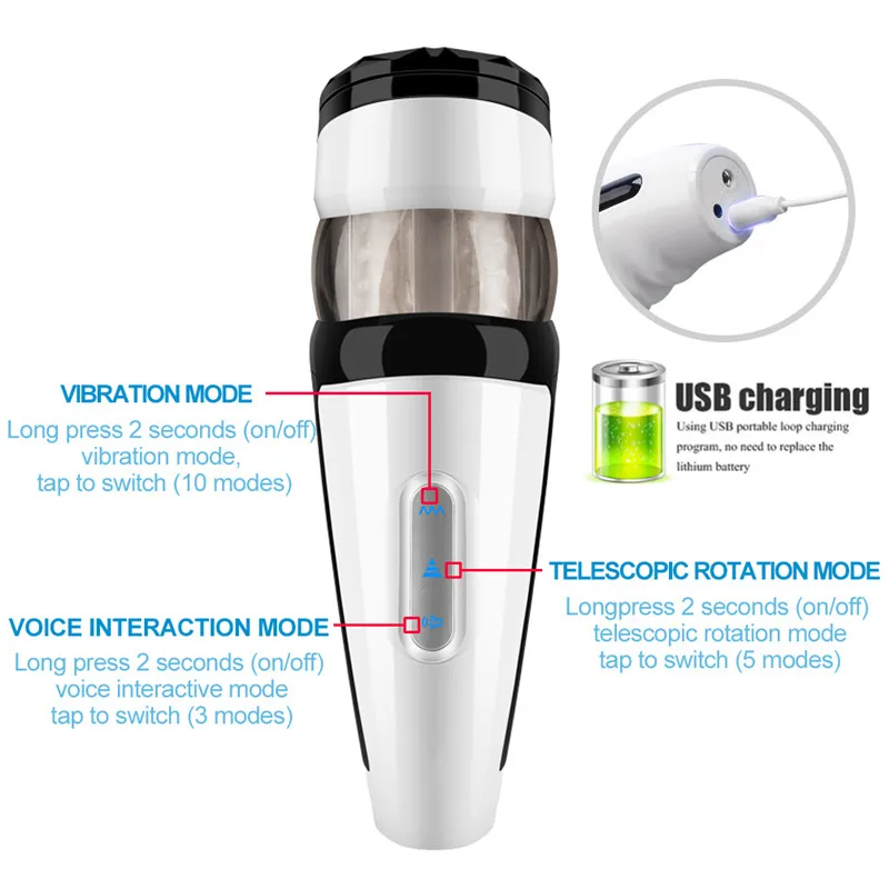 Мужской мастурбатор с фонариком и автоматическим сосанием|Мастурбаторы| |
