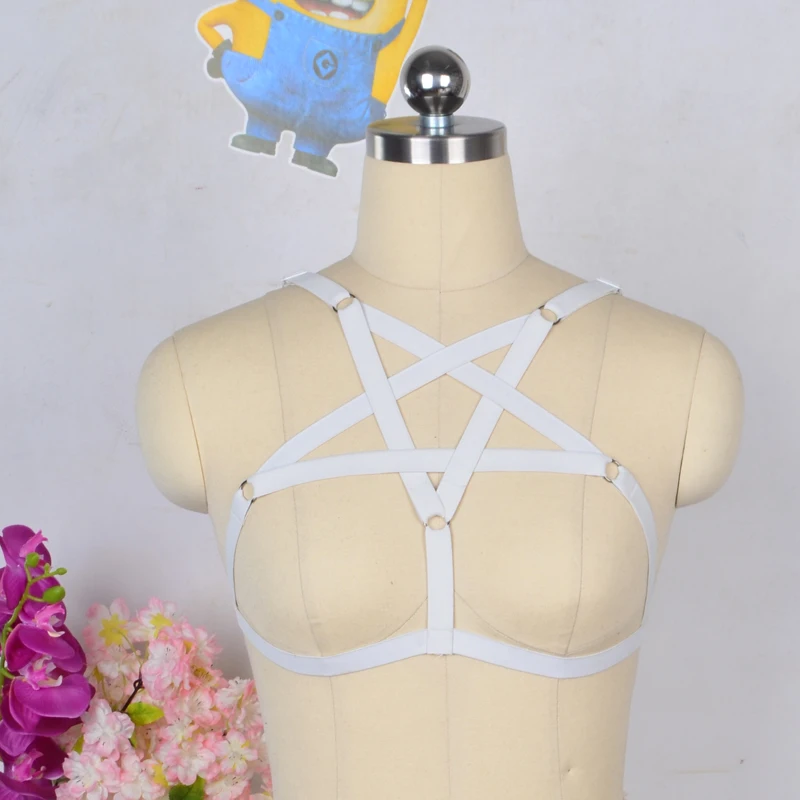 Женский бюстгальтер черная обвязка для тела Сексуальное нижнее белье спандекс