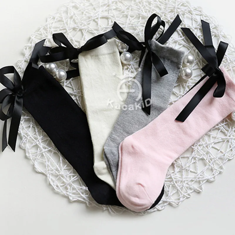 5 пары/компл. хлопковые детские носки до колен женские танцевальные осень весна