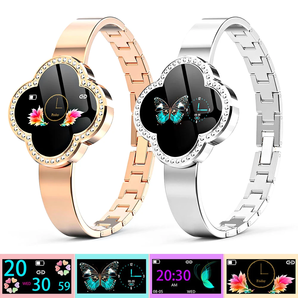 S6 цветной экран Смарт браслет монитор сердечного ритма четырехлистный клевер
