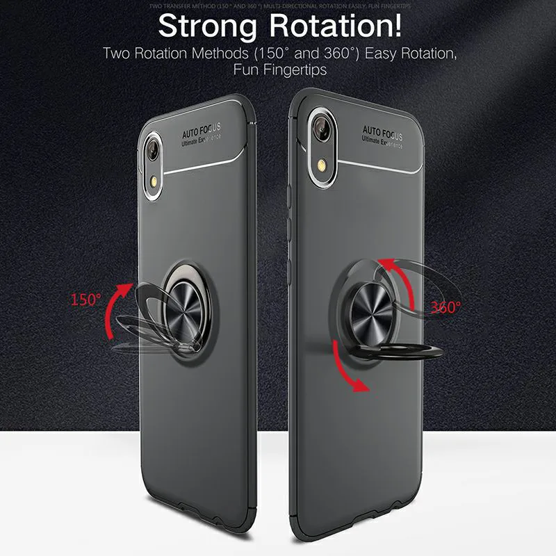 Чехол для Huawei Honor 8S деловой чехол с кольцом на палец держатель телефона задняя