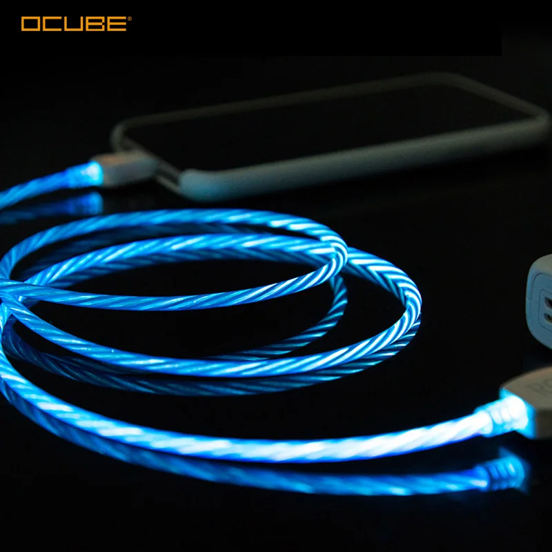Светодиодный светящийся Micro usb зарядный кабель для samsung Xiaomi Quick Charge 3,0 usb type C кабель течёт свечение данных Быстрая зарядка