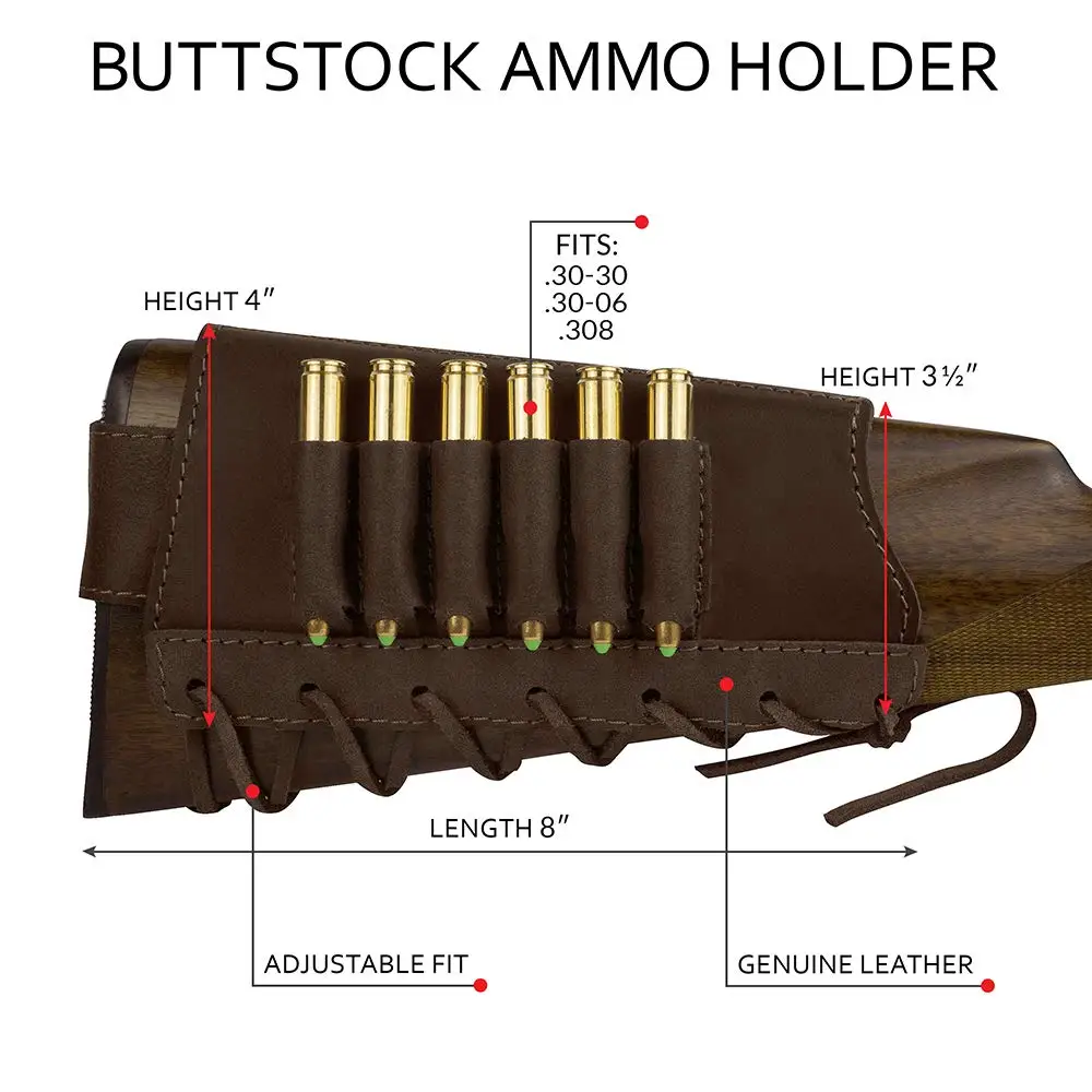 Регулируемый кожаный держатель картриджа для патронов винтовок 12 16 Калибр мешок