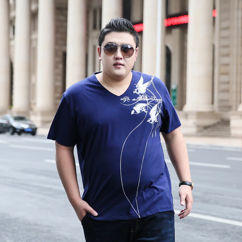Летние 4XL 5XL 6XL 7XL Футболка мужская брендовая модная футболка большого размера homme V