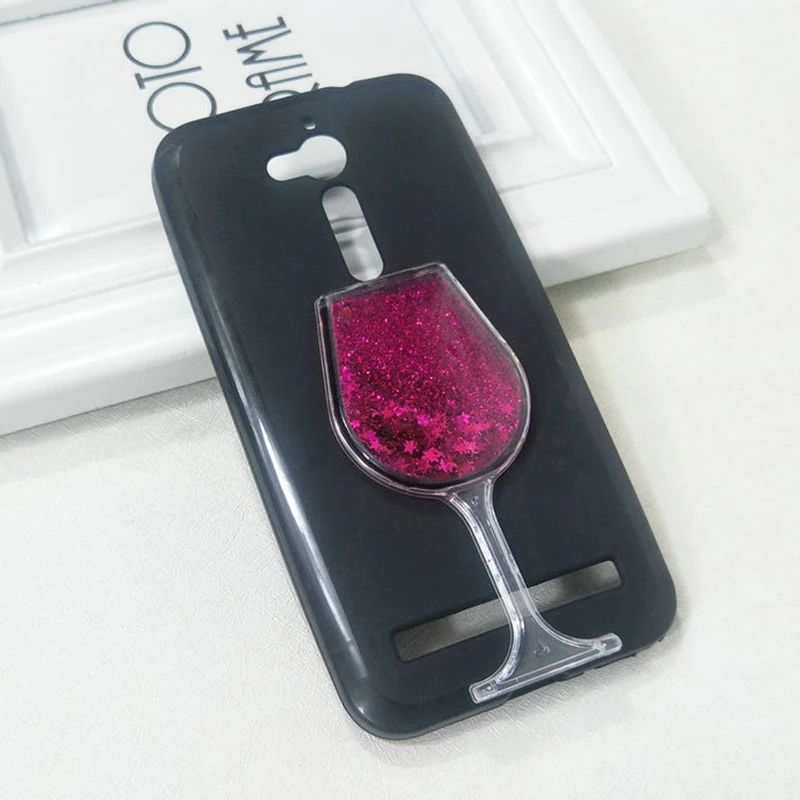 Cupcall For Asus Zenfone ZB500KL Bling Glitter Case Luxury Girl Woman Wine Glass Quicksand Sand cute Phone cover | Мобильные