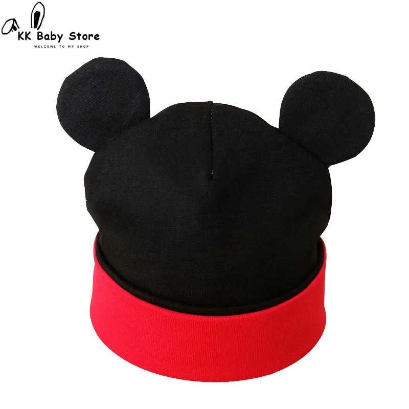 Хлопковая детская шапка Ушная для девочек модные Мультяшные шапки мальчиков