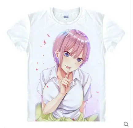 21 Новая футболка Gotoubun no Hanayome The quintestinal Quintuplets Nakano Ichika аниме косплей футболка с короткими рукавами мужские футболки - Цвет: 21