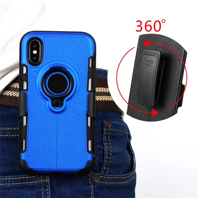 3 в 1 полный защитный чехол для iPhone XMAX X XS вращение автомобиля палец кольцо Крышка XR