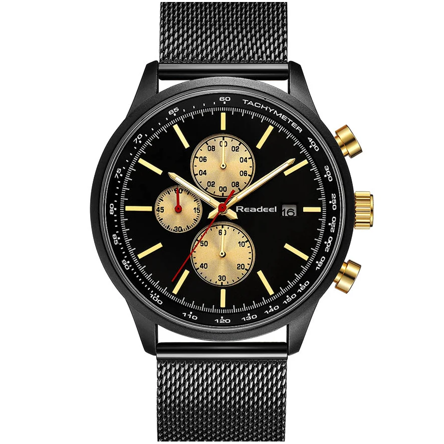 Часы наручные мужские кварцевые аналоговые роскошные спортивные