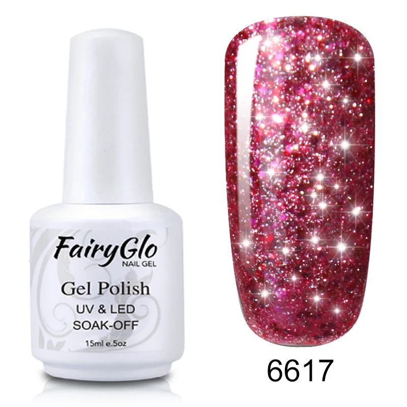 FairyGlo 15 мл Звездный Bling УФ-гель для ногтей светодиодный Гель-лак краска Гель-лак Гибридный лак Полупостоянный лак для ногтей - Цвет: 6617
