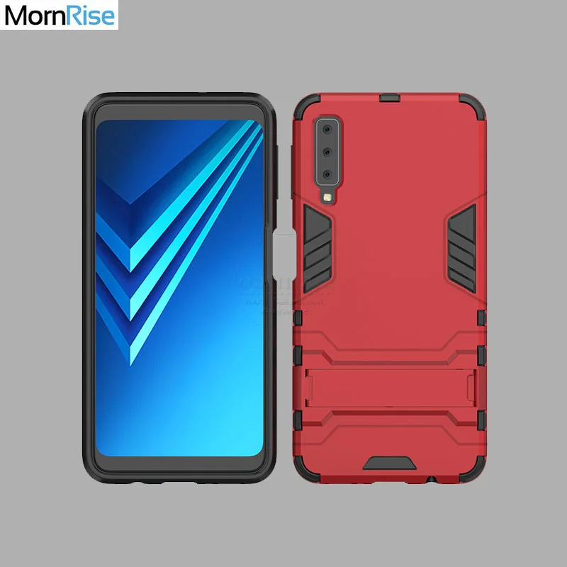 Двухслойная жесткая гибридная Броня задняя крышка для Samsung Galaxy A7 2018 A750 чехол с