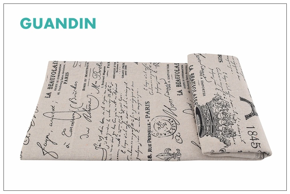 GUANDIN, печатная хлопковая льняная ткань DIY шитье и лоскутное шитье/башня серии ткань для сумки/занавески/подушки/дивана/полуметра