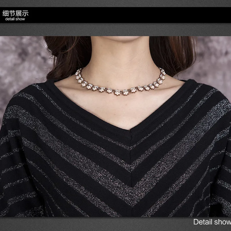 Осенний Модный Шелковый вязаный длинный свободный свитер с длинными рукавами