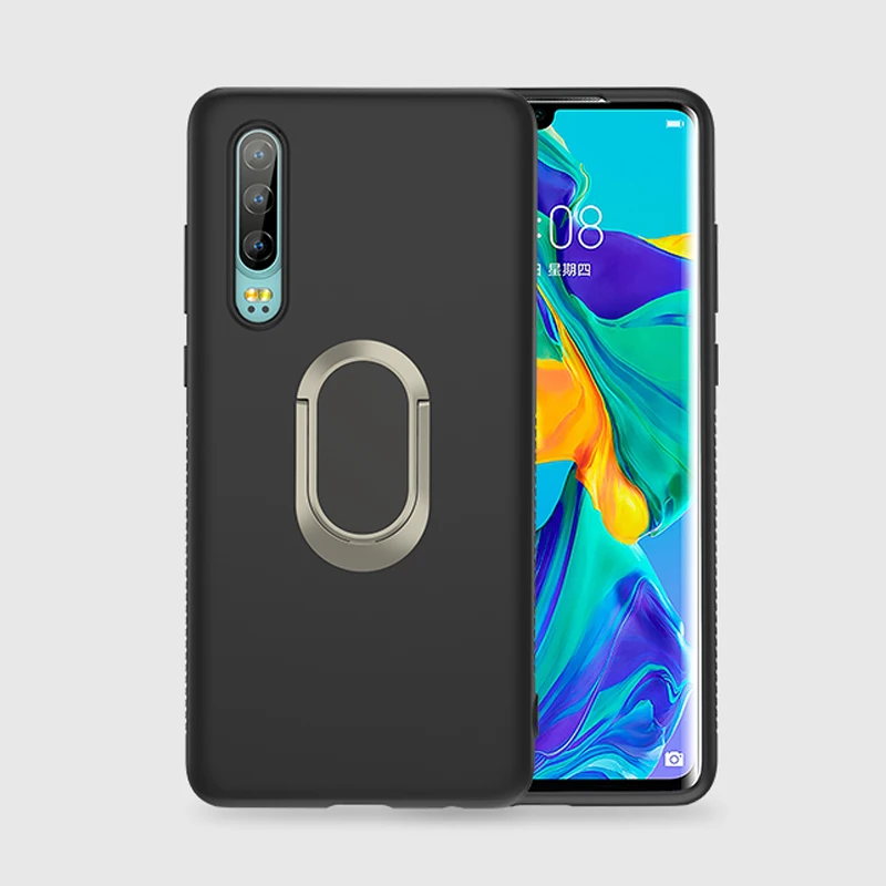 Original Liquid Silicone Case for Huawei P30 Mate 20 Pro on iPhone 7 8 Plus X XR XS Max Soft Candy Cover Ring Bracket | Мобильные