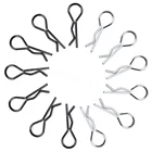 Зажимы для кузова, универсальные, в масштабе 110, серебристо-черные, 100 шт.