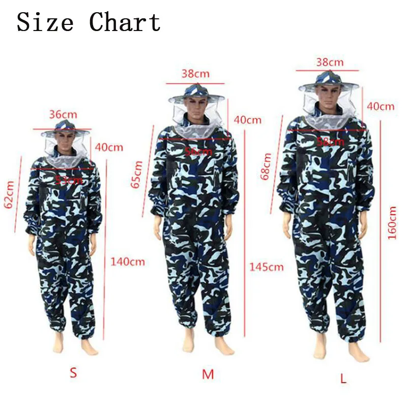 Camouflage Protective Clothing Beekeeper Portable Bee Set Thorn Cleaning Workwear Beekeeping DFW053 | Безопасность и защита