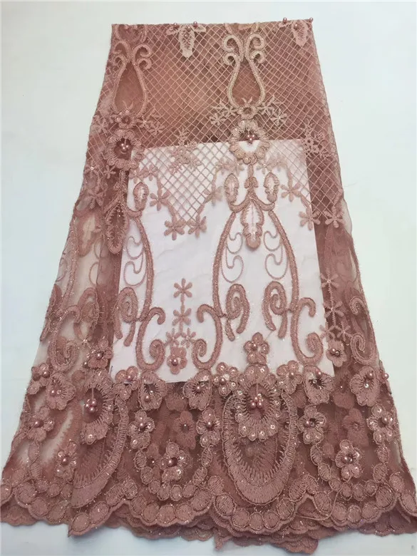 African French Beaded Lace Fabric 2019 High Quality green Nigerian Tulle Mesh Fabrics for Wedding ff419 | Дом и сад