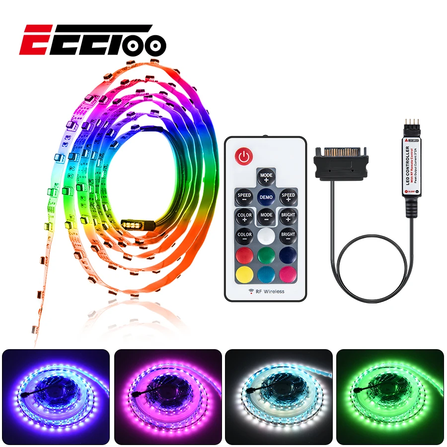 Светодиодная лента EeeToo SMD 3535 RGB 12 в SATA гибкая светильник ная 120 светодиодов/м