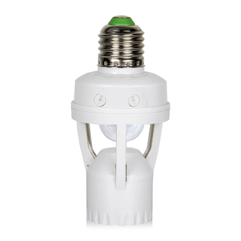 Sensor Lamp Holder E27 разъем PIR датчик движения лампа держатель светильник управление Инфракрасная лампа база фитинг E27 патрон для Светодиодный светильник лампочки с ампулой - Цвет: Sensor Lamp Holder
