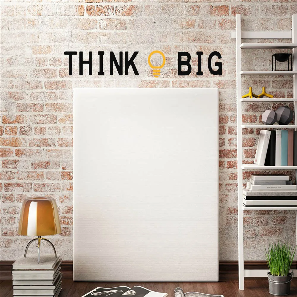 Цитаты Think Big Gold Idea домашние настенные наклейки росписи искусство офисный класс