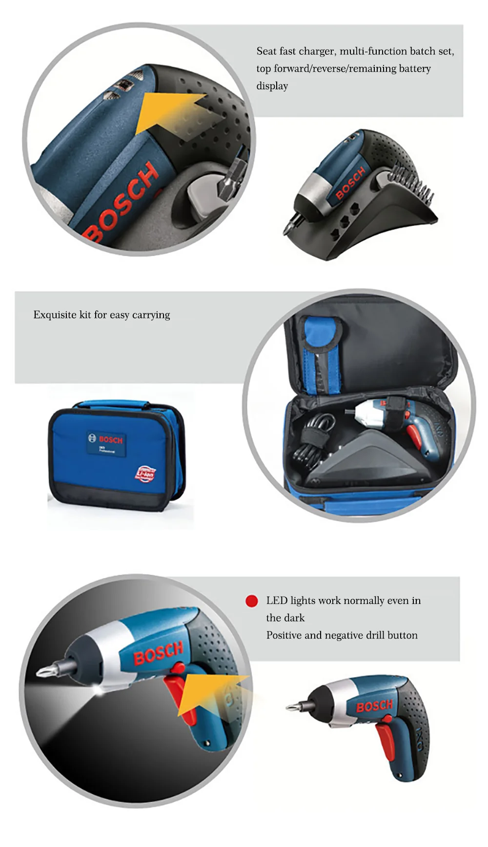 Bosch IXO3 softbag 3,6 В литиевая батарея Зарядка отвертка электрические отвертки беспроводные отвертки переносные отвертки