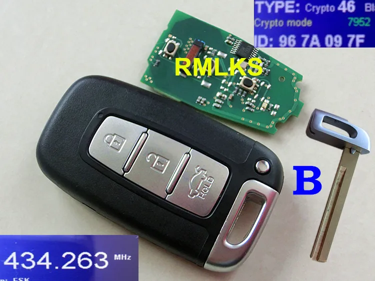 Автомобильный смарт ключ RMLKS для Hyundai I30 I45 Ix35 Genesis Equus Veloster Tucson Sonata Elantra|for hyundai key|elantra