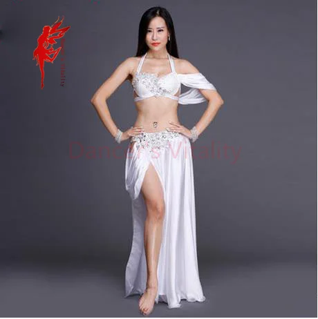 Женские костюмы для танца живота с камнями комплект выступлений топ