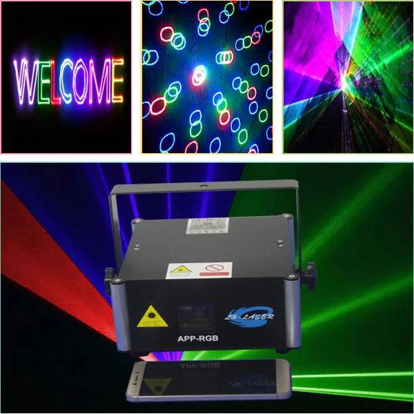 1000wm RGB Анимация лазерное приложение Bluetooth Edit Effect DMX Свадебная вечеринка