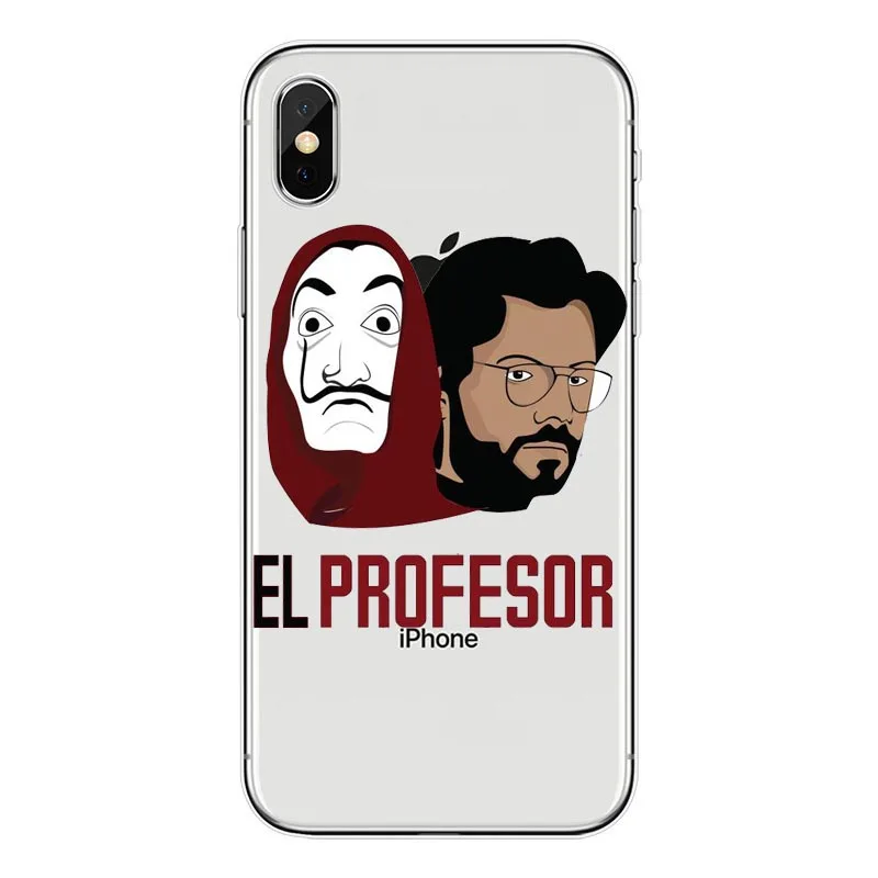 Популярный чехол для телефона La Casa De Papel iPhone XS Max 6 6SPlus 7Plus 8 8Plus XR 5S прозрачный мягкий