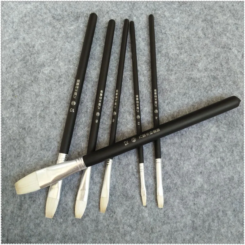 6 шт./компл. гуашь кисть для акварели художники шерсть с кистью масляной краски