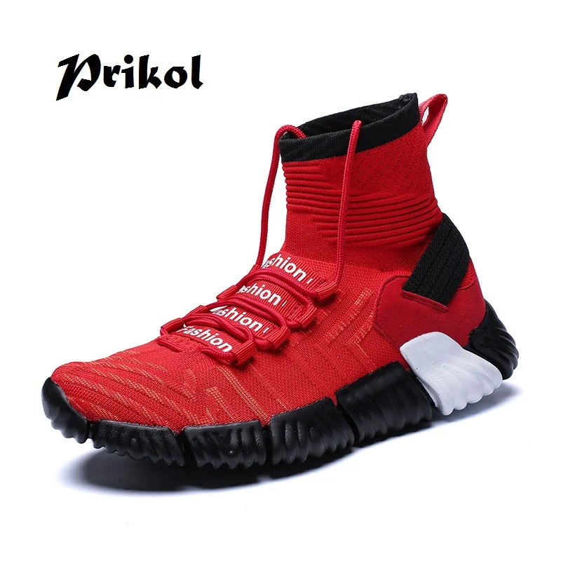 Prikol Роскошные Брендовые мужские кроссовки легкие гибкие носимые высокие Zapatillas