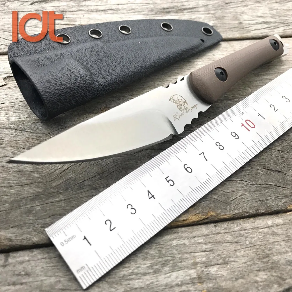 LDT Малый Rue работника фиксированным лезвием Ножи D2 лезвие G10 Ручка выживания Отдых