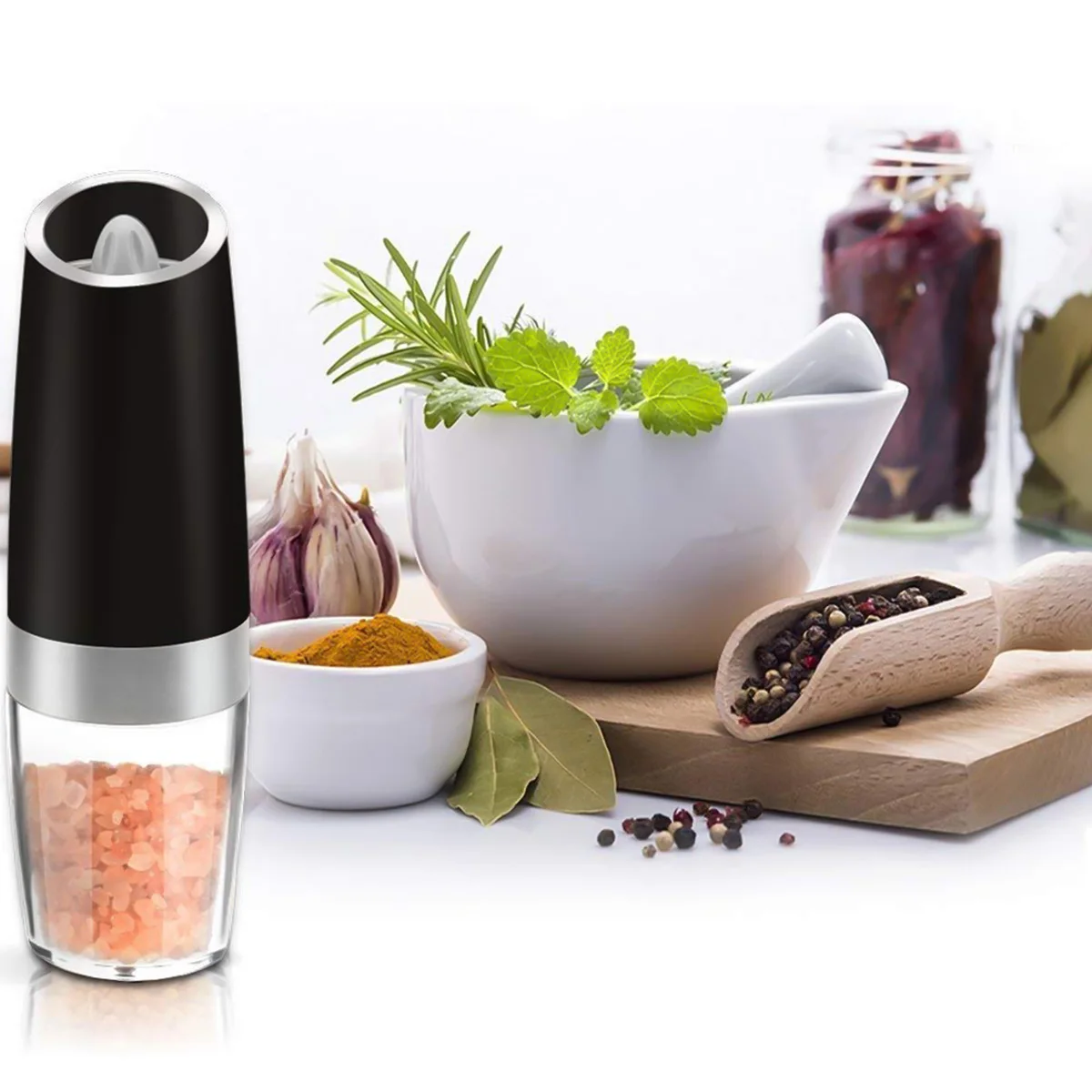 Электрическая шлифовальная машина для соли и перца с автоматическим датчиком на