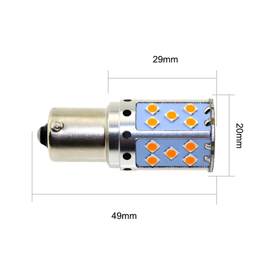 1156 BAU15S Py21w светодиодные лампы Canbus 3030 35 SMD Автомобильные задние поворотные огни без