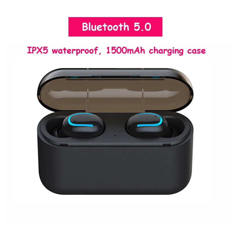 Беспроводные наушники bluetooth 5 0 водонепроницаемая гарнитура IPX5 TWS вкладыши с
