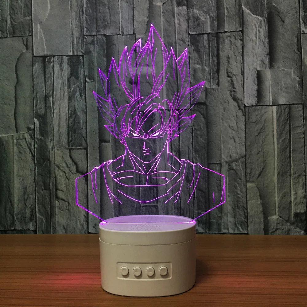 3D подсветка аниме seven dragon разноцветный Bluetooth динамик светодиодный модельная