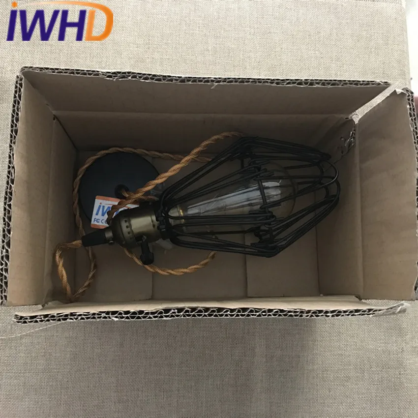 IWHD Лофт винтажные промышленные подвесные светильники креативные железные