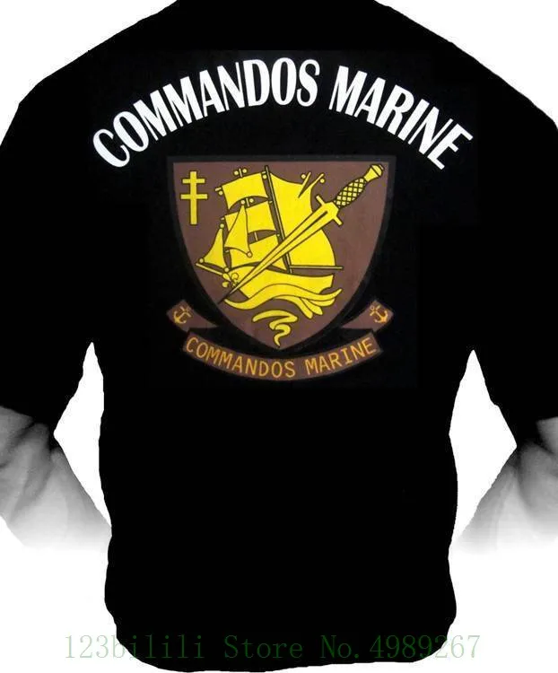Футболка/футболка Commandos морская Новая модная мужская футболка с коротким рукавом